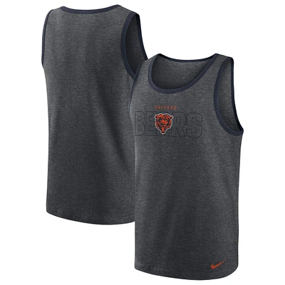 Men's Nike Heathered Charcoal Chicago Bears Tri-Blend Tank Top