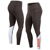 Women's Nike Brown/White Cleveland Browns 7/8 Performance Leggings