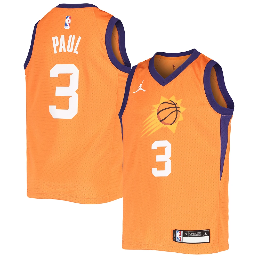 Youth Jordan Brand Chris Paul Orange Phoenix Suns 2020/21 Player Jersey - Statement Edition