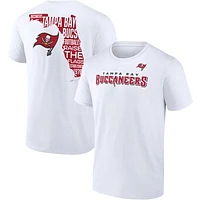 Men's Fanatics White Tampa Bay Buccaneers Hot Shot State T-Shirt