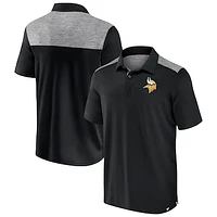 Men's Fanatics Black Minnesota Vikings Long Shot Polo