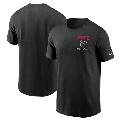 Men's Nike Black Atlanta Falcons Sideline Infograph Lockup Performance T-Shirt