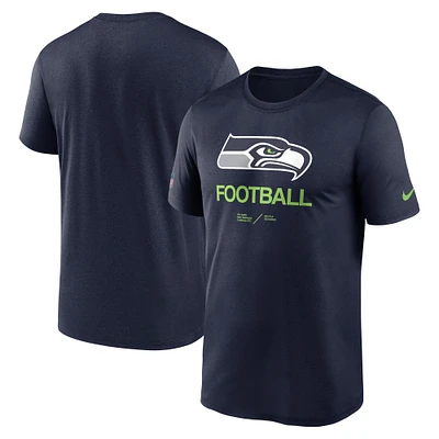 Men's Nike Navy Seattle Seahawks Sideline Infograph Performance T-Shirt