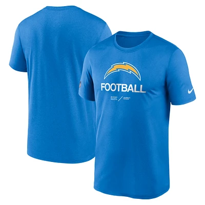 Men's Nike Powder Blue Los Angeles Chargers Sideline Infograph Performance T-Shirt