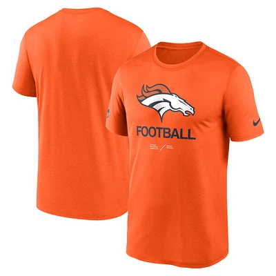 Men's Nike Orange Denver Broncos Sideline Infograph Performance T-Shirt