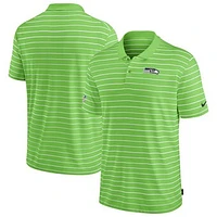 Men's Nike Neon Green Seattle Seahawks Sideline Lock Up Victory Performance Polo