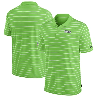 Men's Nike Neon Green Seattle Seahawks Sideline Lock Up Victory Performance Polo