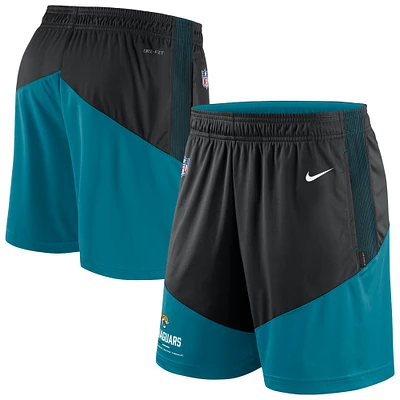 Men's Nike Black/Teal Jacksonville Jaguars Sideline Primary Lockup Performance Shorts