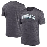 Men's Nike Black Carolina Panthers Sideline Velocity Athletic Stack Performance T-Shirt