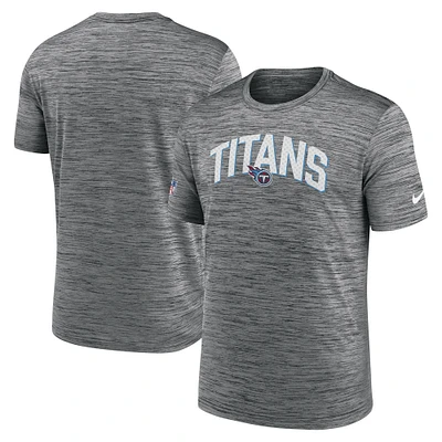 Men's Nike Gray Tennessee Titans Sideline Velocity Athletic Stack Performance T-Shirt