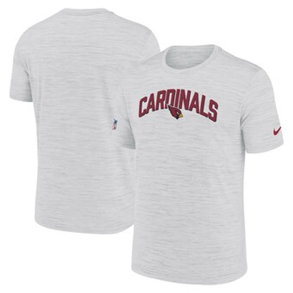 Men's Nike White Arizona Cardinals Sideline Velocity Athletic Stack Performance T-Shirt