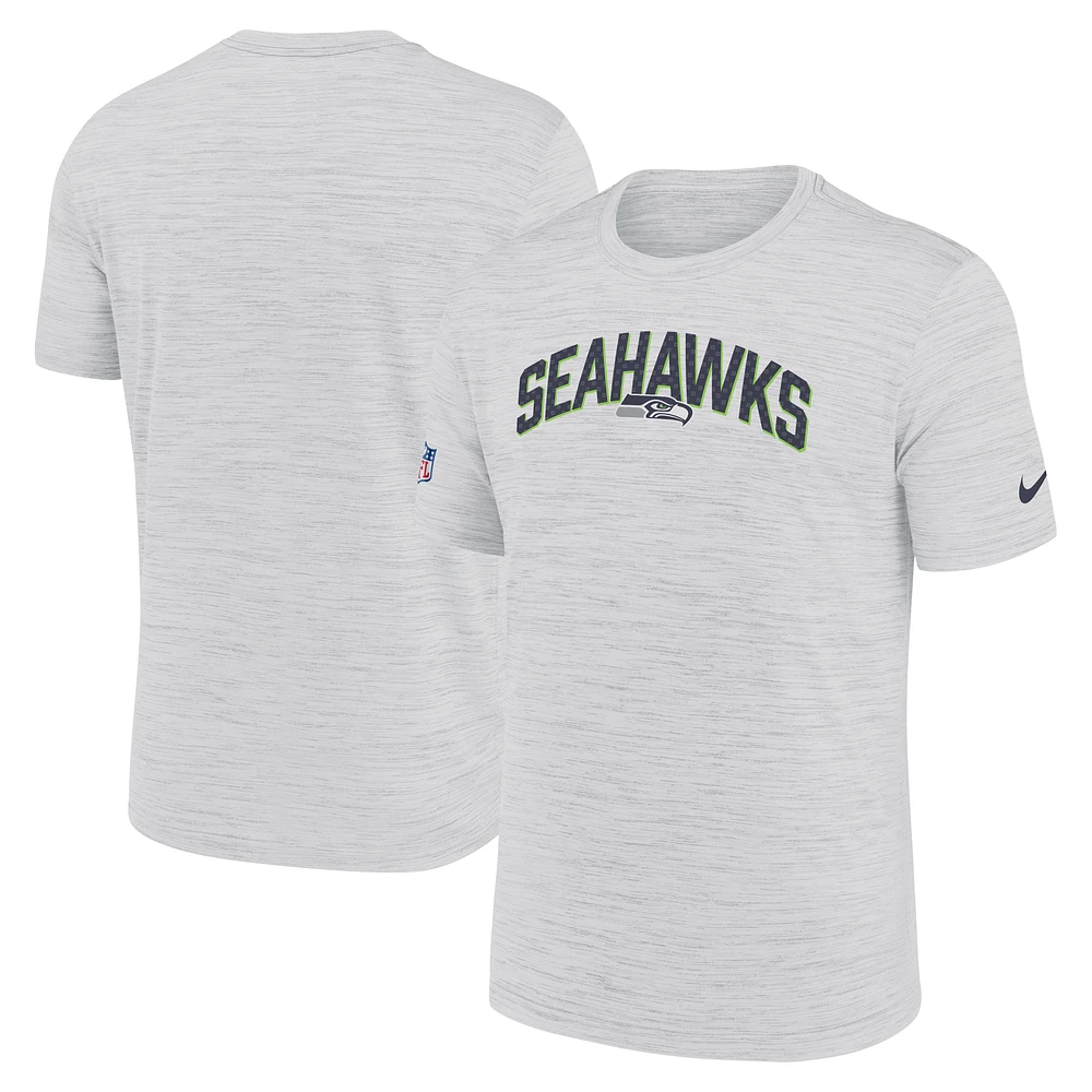 Men's Nike White Seattle Seahawks Sideline Velocity Athletic Stack Performance T-Shirt