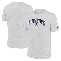 Men's Nike White Dallas Cowboys Sideline Velocity Athletic Stack Performance T-Shirt