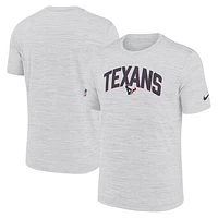 Men's Nike White Houston Texans Sideline Velocity Athletic Stack Performance T-Shirt