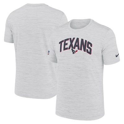 Men's Nike White Houston Texans Sideline Velocity Athletic Stack Performance T-Shirt