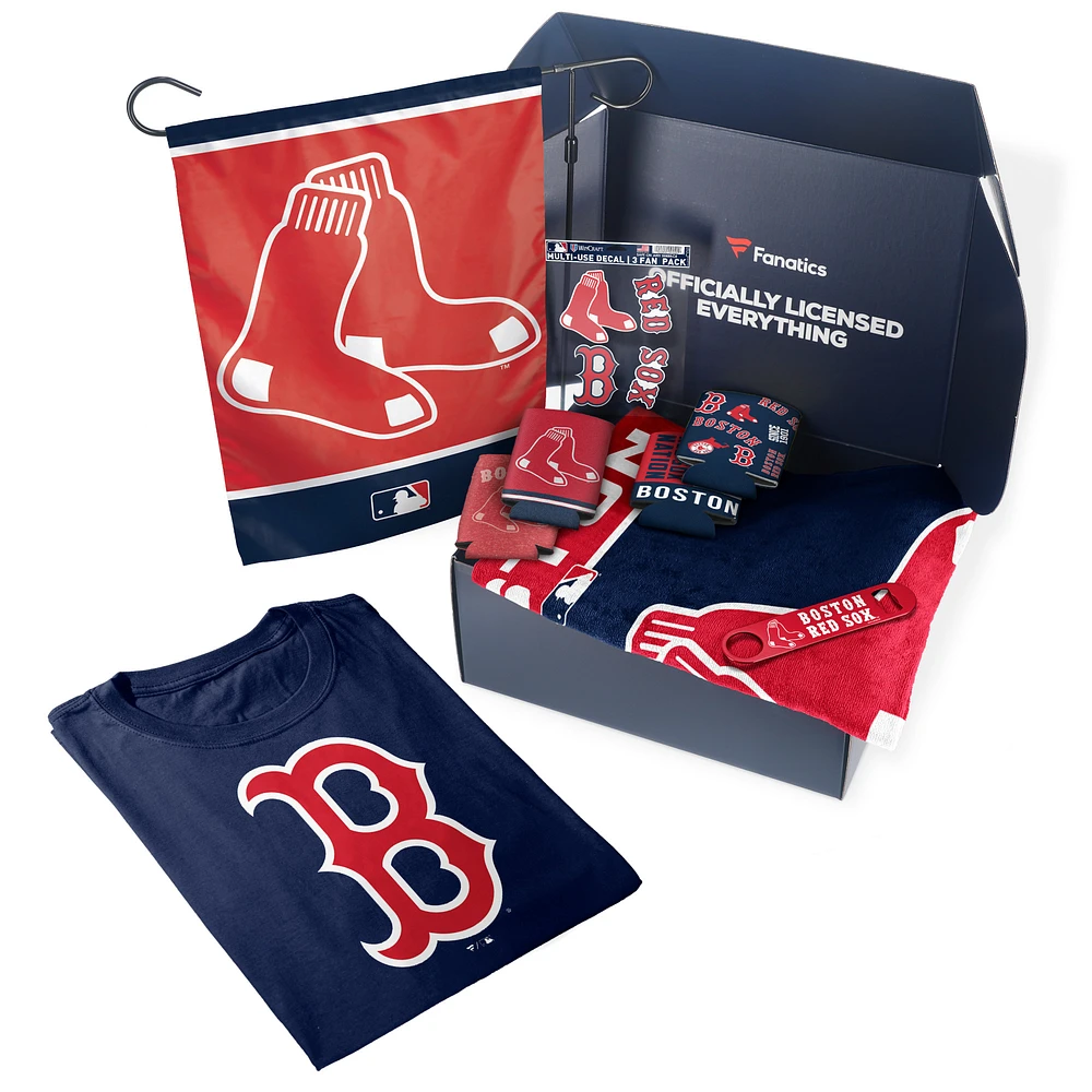 Boston Red Sox Fanatics Pack Tailgate Game Day Essentials T-Shirt Gift Box - $107+ Value