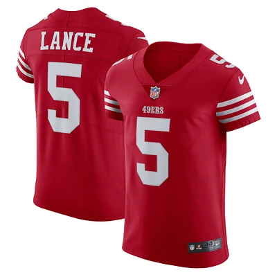 Men's Nike Trey Lance Scarlet San Francisco 49ers Vapor Elite Jersey