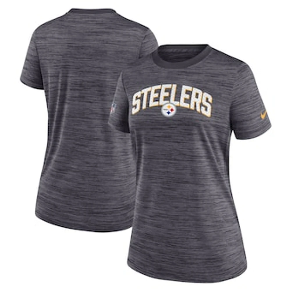 Women's Nike Black Pittsburgh Steelers Sideline Velocity Lockup Performance - T-Shirt