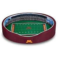 Maroon Minnesota Golden Gophers 8'' x 25'' x 38'' Large Stadium Oval Dog Bed