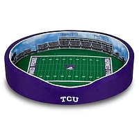 Purple TCU Horned Frogs 7'' x 19'' x 23'' Small Stadium Oval Dog Bed