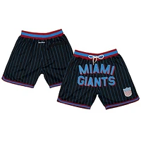 Men's Rings & Crwns Black Miami Giants Replica Mesh Shorts