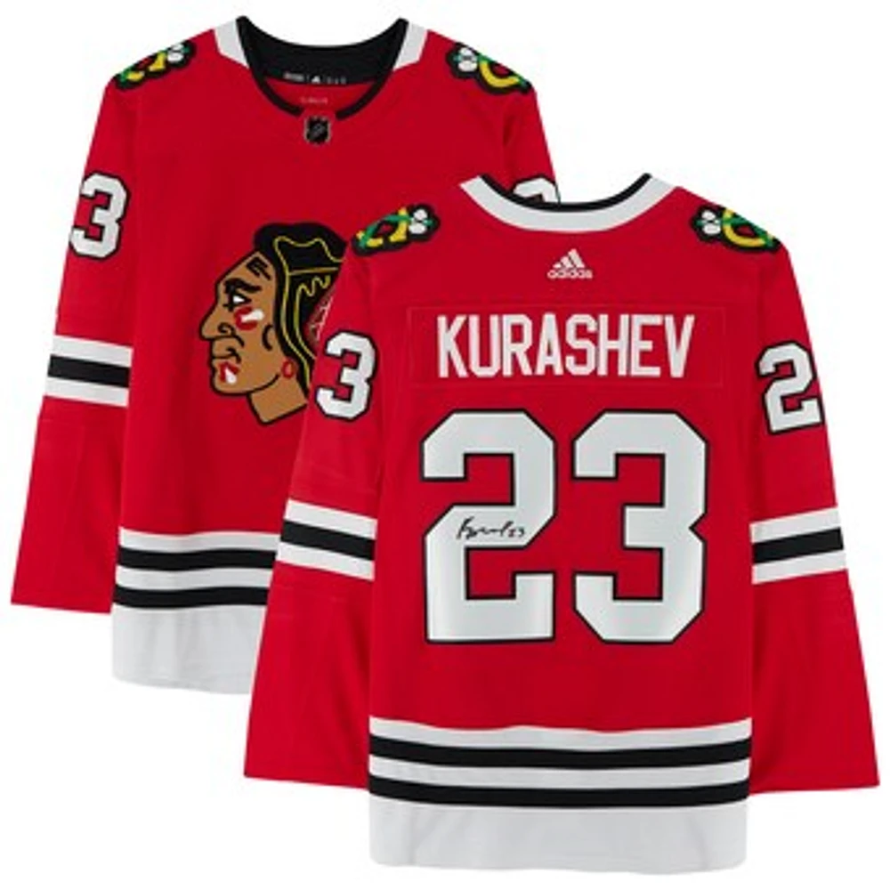 Philipp Kurashev Chicago Blackhawks Autographed adidas Authentic Jersey