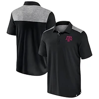 Men's Fanatics Black Texas A&M Aggies Long Shot Polo