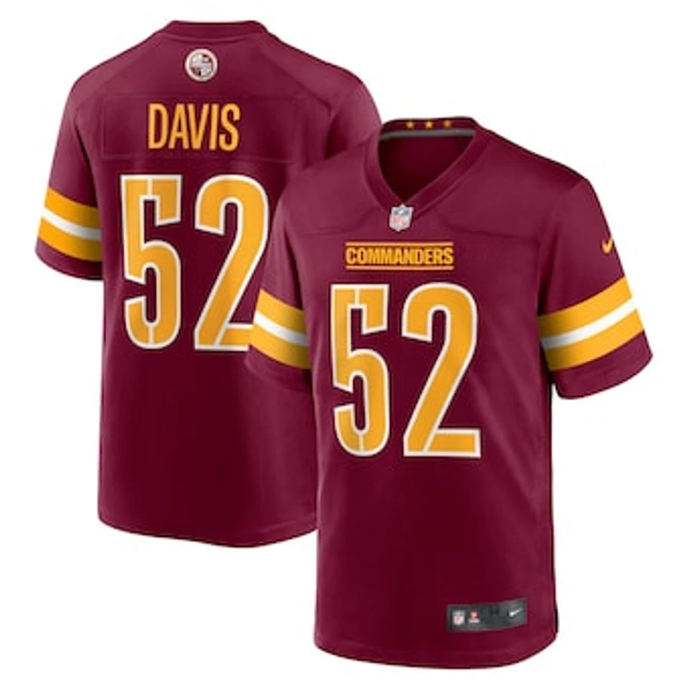 Men's Nike Jamin Davis Burgundy Washington Commanders Game Jersey