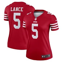 Women's Nike Trey Lance  Scarlet San Francisco 49ers Legend Player Performance Top