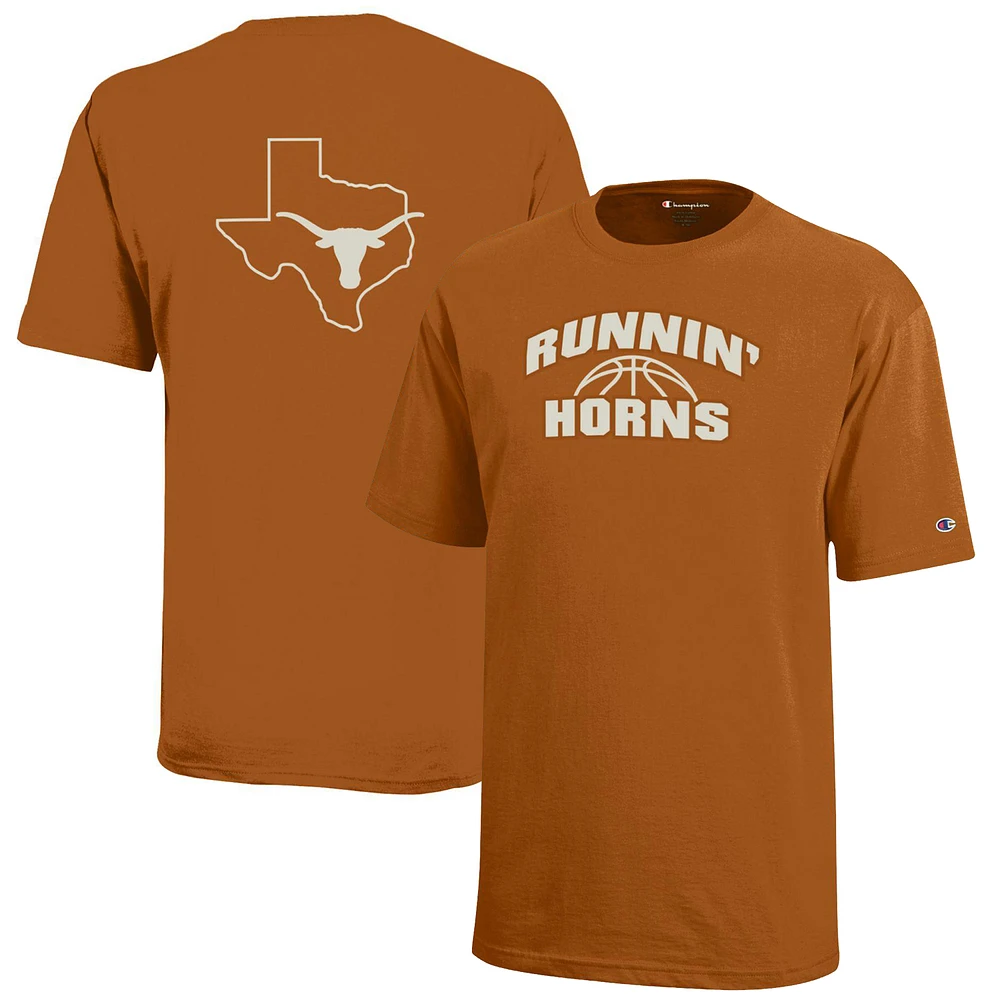 Youth Champion Texas Orange Longhorns Runnin' Horns T-Shirt