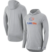 Men's Nike Gray Florida Gators Campus Performance Hoodie Long Sleeve T-Shirt