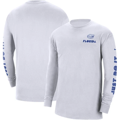 Men's Nike White Florida Gators Heritage Max 90 Long Sleeve T-Shirt