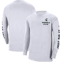 Men's Nike White Michigan State Spartans Heritage Max 90 Long Sleeve T-Shirt