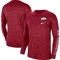 Men's Nike Cardinal Arkansas Razorbacks Velocity Legend Team Performance Long Sleeve T-Shirt