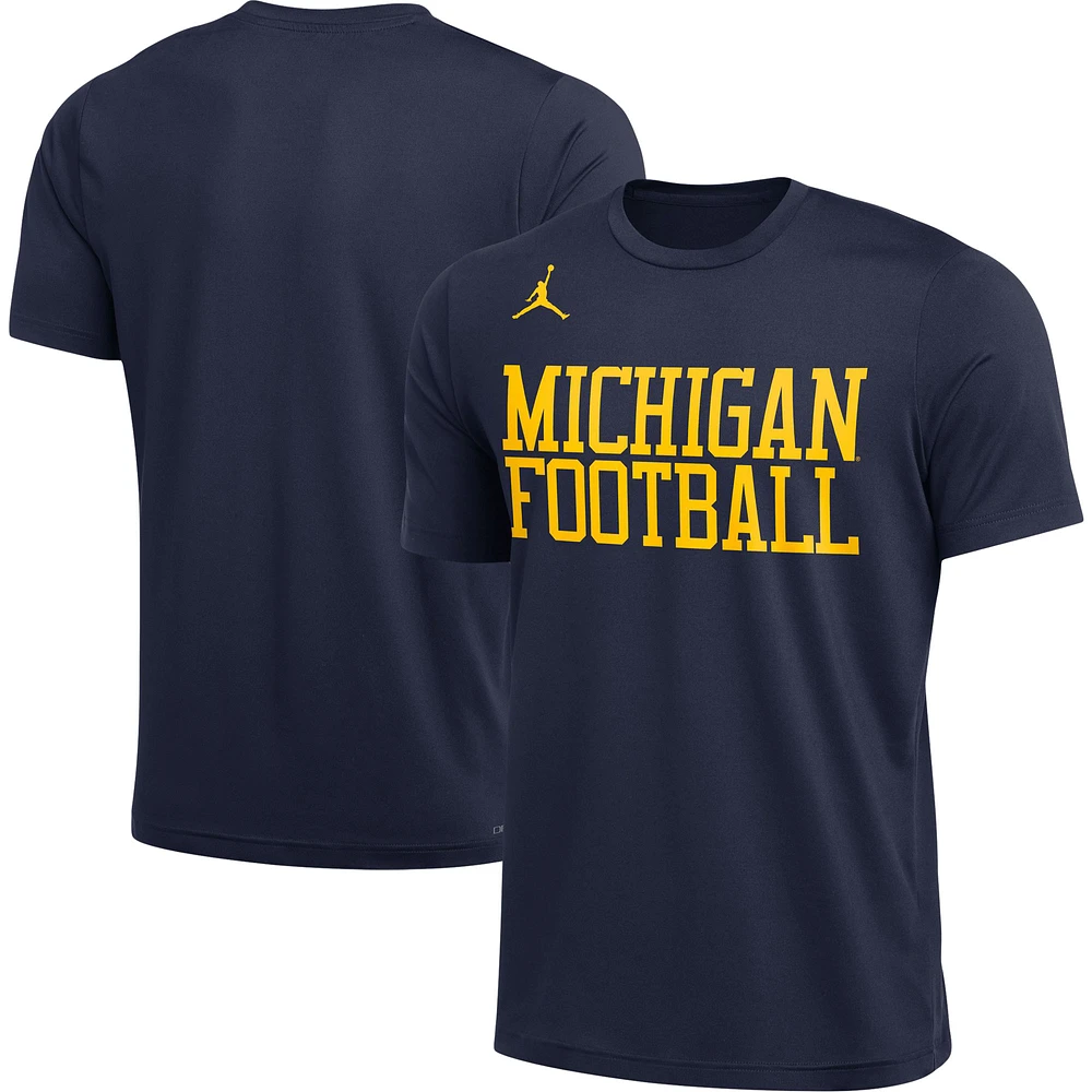 Men's Jordan Brand Navy Michigan Wolverines Practice Team Performance T-Shirt