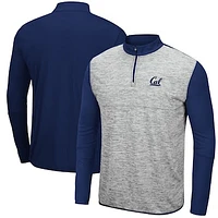 Men's Colosseum Heathered Gray/Navy Cal Bears Prospect Quarter-Zip Jacket