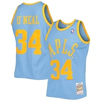 Men's Mitchell & Ness Shaquille O'Neal Powder Blue Los Angeles Lakers 2001/02 Hardwood Classics Swingman Jersey