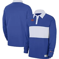 Men's Nike Royal Florida Gators Striped Long Sleeve Polo