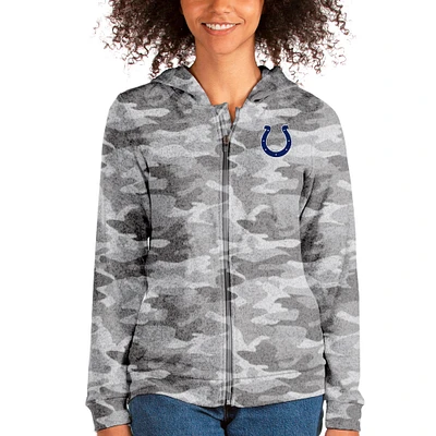 Women's Antigua Camo Indianapolis Colts Absolute Full-Zip Hoodie