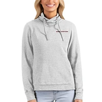 Women's Antigua Heathered Gray Washington Football Team Team Logo Reward Pullover Sweatshirt