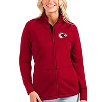 Women's Antigua Red Kansas City Chiefs Links Full-Zip Golf Jacket