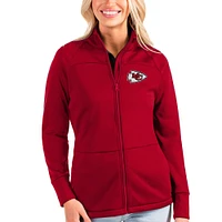 Women's Antigua Red Kansas City Chiefs Links Full-Zip Golf Jacket