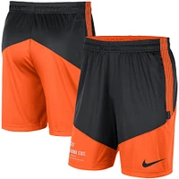 Men's Nike Black/Orange Oklahoma State Cowboys Team Performance Knit Shorts