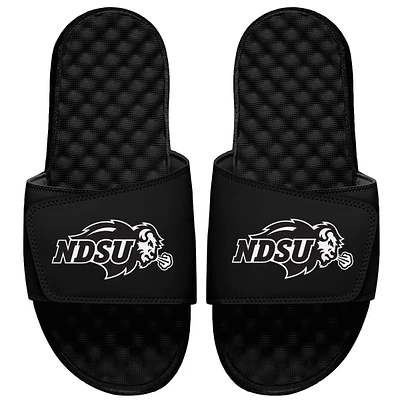 Youth ISlide Black NDSU Bison Outline Primary Logo Slide Sandal