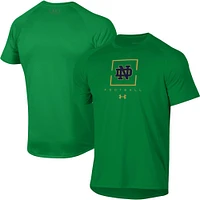 Men's Under Armour Green Notre Dame Fighting Irish Tech Performance Raglan T-Shirt