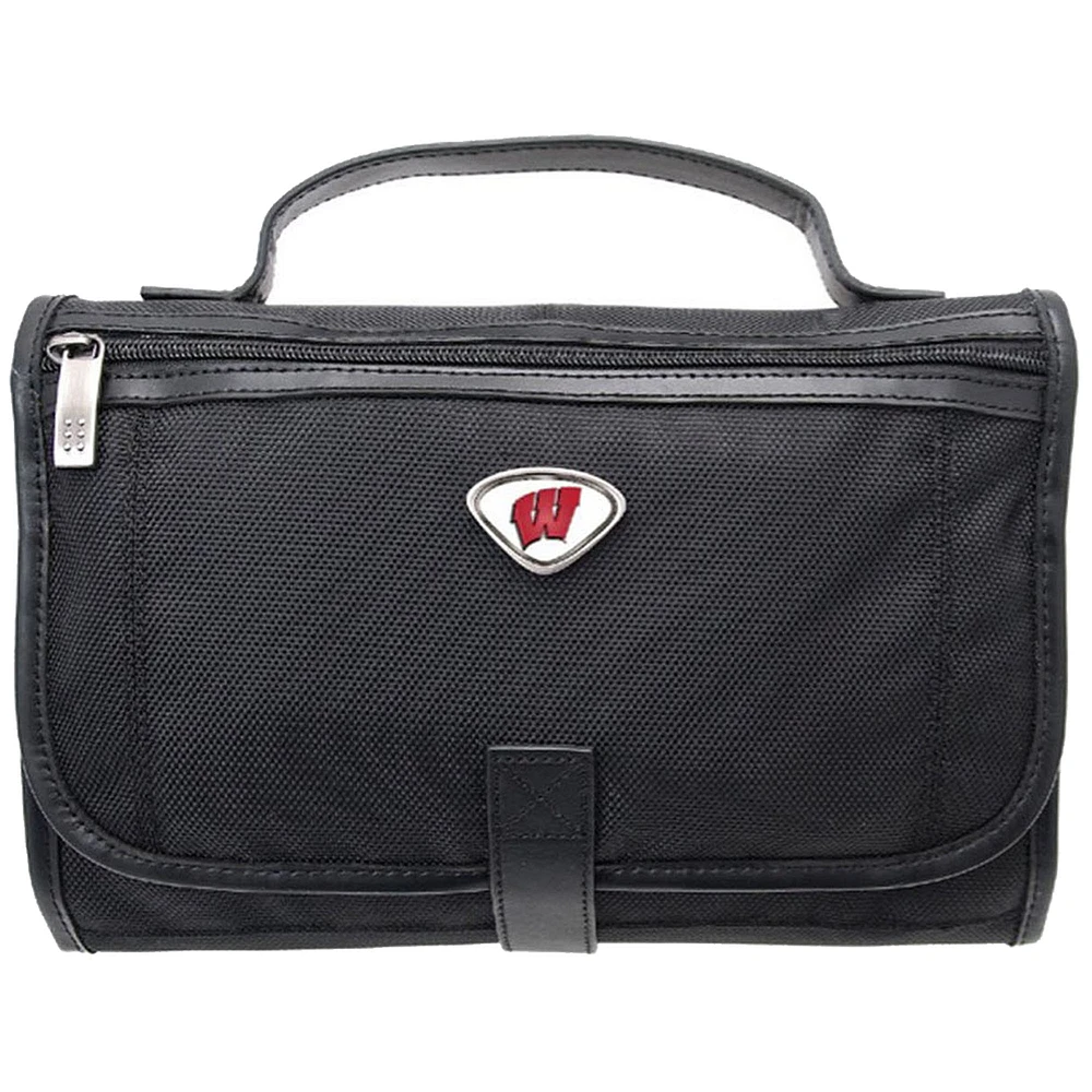 Black Wisconsin Badgers Toiletry Bag