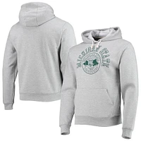 Men's League Collegiate Wear Heathered Gray Michigan State Spartans Seal Neuvo Essential Fleece Pullover Hoodie