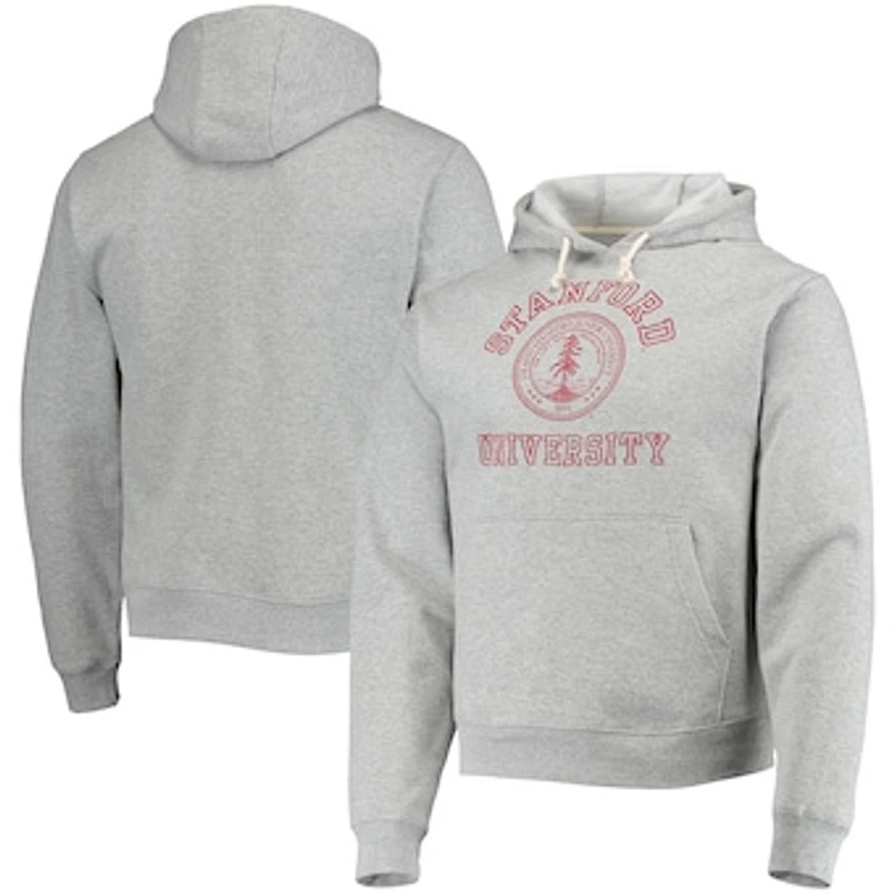 Men's League Collegiate Wear Heathered Gray Stanford Cardinal Seal Neuvo Essential Fleece Pullover Hoodie