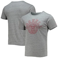 Men's League Collegiate Wear Heathered Gray Cornell Big Red Tide Seal Nuevo Victory Falls Tri-Blend T-Shirt