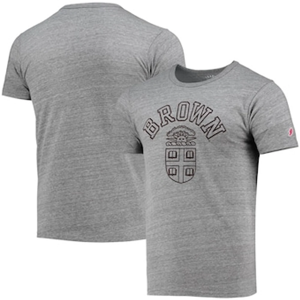 Men's League Collegiate Wear Heathered Gray Brown Bears Tide Seal Nuevo Victory Falls Tri-Blend T-Shirt